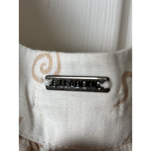 Billabong Linen White And Tan Dress Large - Picture 6 of 7